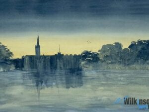 Castle Reflection in Blue